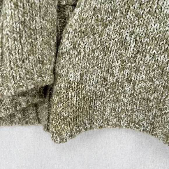 ANTHROPOLOGIE ANGEL OF THE NORTH Sweater Womens Large Green Open Knit Cardigan - Picture 10 of 10